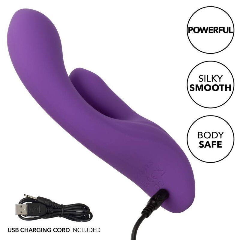 Calexotics Stella Dual Pleaser Viola, vibratore con design elegante e doppia stimolazione, in colore viola.