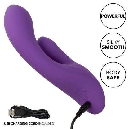 Calexotics Stella Dual Pleaser Viola, vibratore con design elegante e doppia stimolazione, in colore viola.
