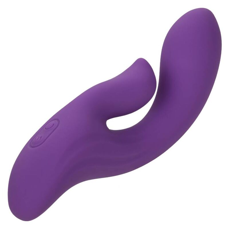Calexotics Stella Dual Pleaser Viola, manette di controllo e design elegante, visibile nell'immagine.