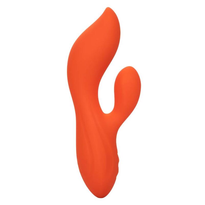 Calexotics Stella Dual Teaser arancione, stimolatore vibrante con design ergonomico e pulsazioni regolabili, per piacere personale