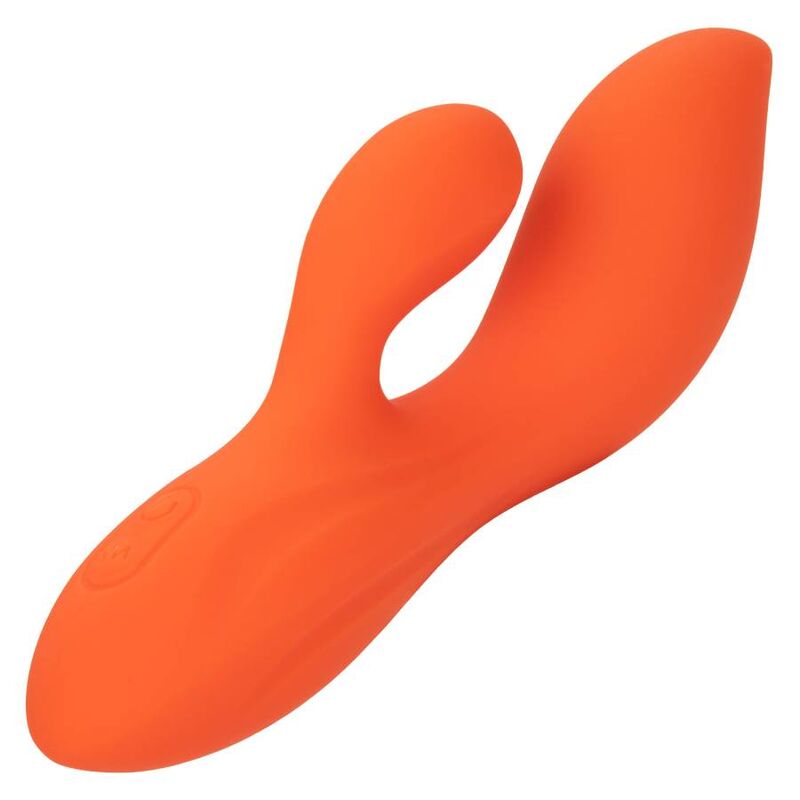 Calexotics Stella Dual Teaser arancione, giocattolo erotico con design doppio e stimolazione variabile, visibile in immagine