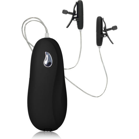 Calexotics Teager riscaldati vibratore nero, silicone morbido, design ergonomico e funzionale, immagine del prodotto.