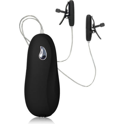 Calexotics Teager riscaldati vibratore nero, silicone morbido, design ergonomico e funzionale, immagine del prodotto.