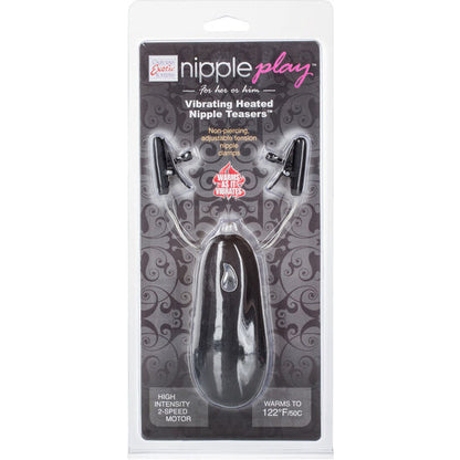 Calexotics Teager riscaldati vibratore nero con dettagli morbidi e vibrante, ideale per stimolazione e piacere.