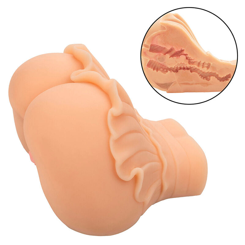 Calexotics The Peep Show Girl doppio masturbatore realistico Flesh con dettagli anatomici e superficie morbida.