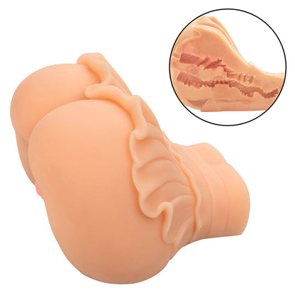 Calexotics The Peep Show Girl doppio masturbatore realistico Flesh con dettagli anatomici e superficie morbida.