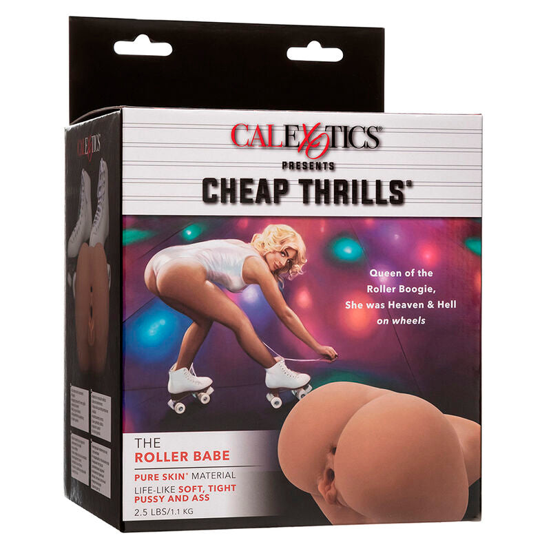 Calexotics The Roller Babe Doppio masturbatore realistico Flesh, dispositivo di piacere maschile con design realistico e doppio stimolante.