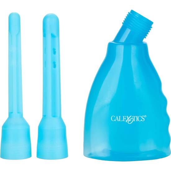 Douche bleue CALEXOTICS Ultimate Douche, dispositivo di igiene intima con design ergonomico e pratico.