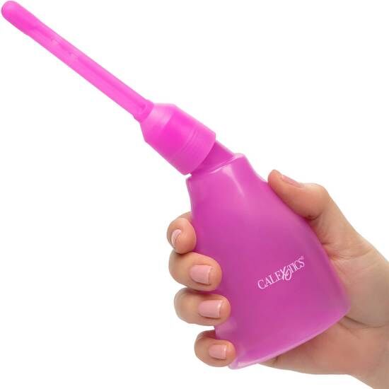 Doppio douche rosa Calexotics Ultimate Douche con design ergonomico e dettagli in silicone rosa, per un uso igienico e confortevole