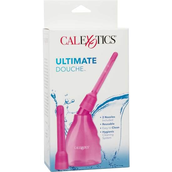 Spray intimo rosa Calexotics Ultimate Douche, dispositivo per pulizia personale con design elegante e pratico.