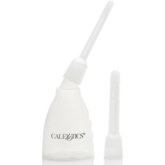 Doppio doccia trasparente CALEXOTICS Ultimate Douche con design ergonomico e trasparente, ideale per l'igiene intima.
