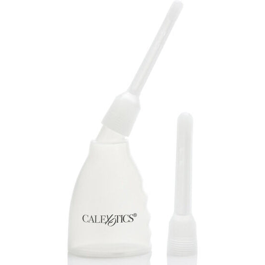 Doppio doccia trasparente CALEXOTICS Ultimate Douche con design ergonomico e trasparente, ideale per l'igiene intima.