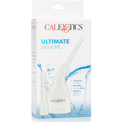 Doppio beccuccio trasparente per doccia intima CALEXOTICS Ultimate Douche, design semplice e funzionale in materiale trasparente