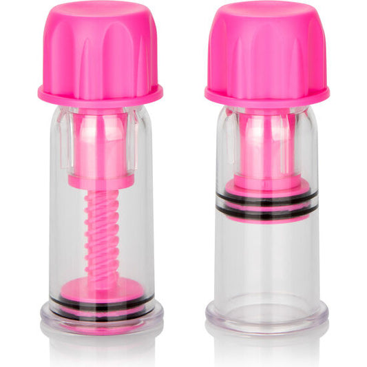 Calexotics coppetta di aspirazione a forma di capezzolo rosa, dispositivo di succhi a ventosa per stimolazione sensuale.