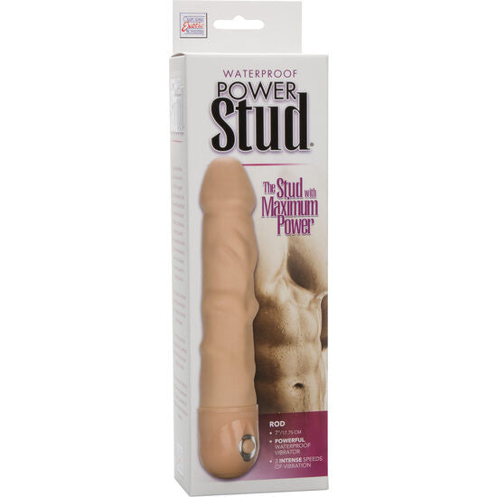 Vibratore per il corpo CALEXOTICS Power Stud Rod in silicone nero, con superficie liscia e design ergonomico per stimolazione.