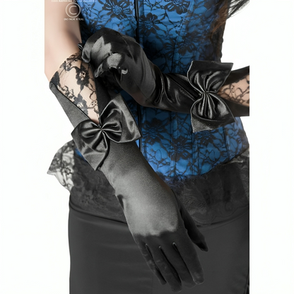 Guanti neri CHILIROSE CR 3252 in pelle, accessori eleganti e di alta qualità, visibili in primo piano nell'immagine.