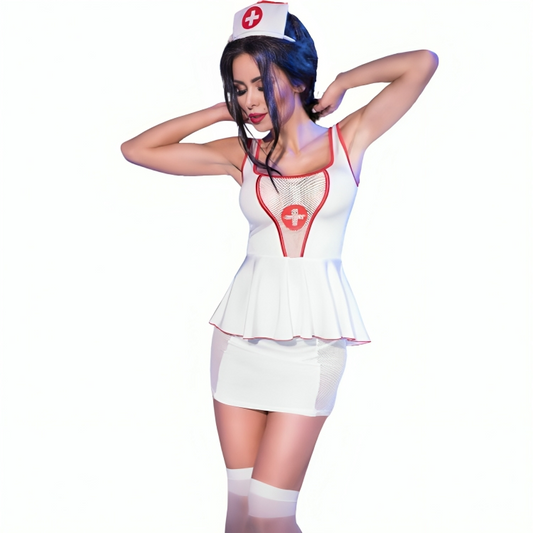 Costume da infermiera Chilirose CR 4160 con top e gonna in taglia S/M, abbigliamento sexy e femminile per cosplay e feste.