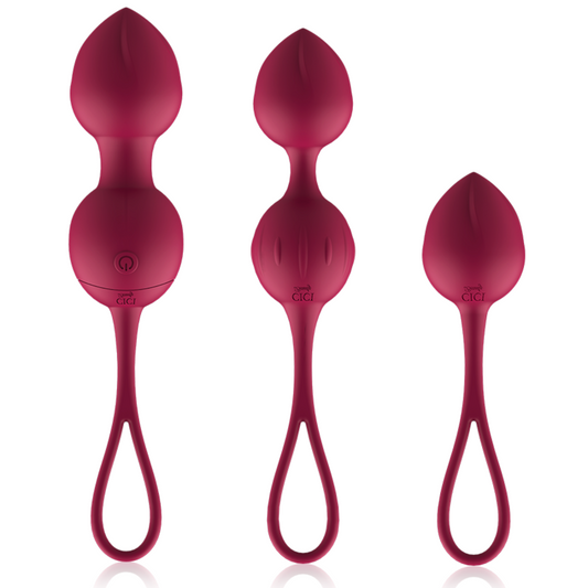 Silicone vibrante perineale CICI BEAUTY, 3 perline Kegel con telecomando, dispositivo di allenamento e stimolazione sessuale.