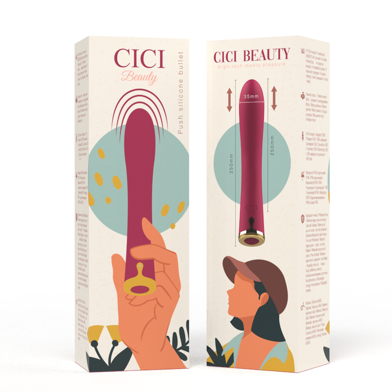 Pallina push in silicone premium CICI BEAUTY con superficie liscia e morbida, ideale per massaggi e relax.