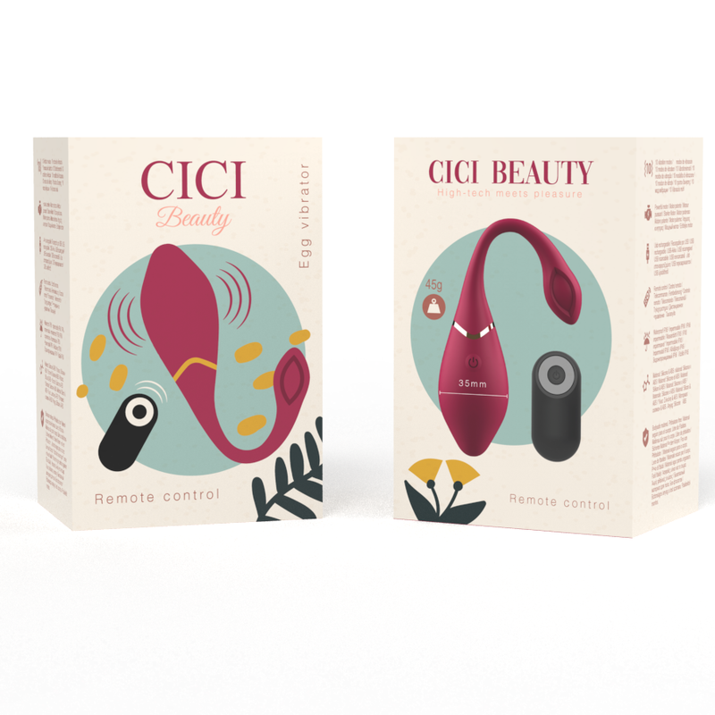 Vibratore a forma di uovo in silicone premium di CICI BEAUTY con telecomando, morbido e dettagliato per stimolazione.