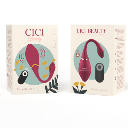 Vibratore a forma di uovo in silicone premium di CICI BEAUTY con telecomando, morbido e dettagliato per stimolazione.