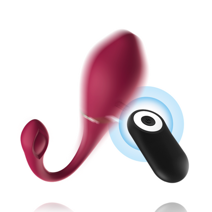 Uovo vibratore in silicone CICI BEAUTY con telecomando, elegante design compatto e morbido per stimolazione piacevole.