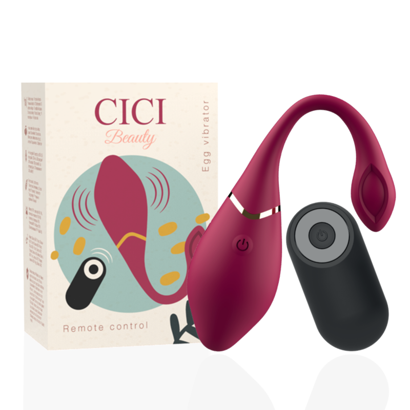Uovo vibratore in silicone CICI BEAUTY con telecomando, compatto e liscio, ideale per stimolazione personale.