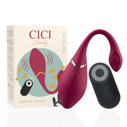 Uovo vibratore in silicone CICI BEAUTY con telecomando, compatto e liscio, ideale per stimolazione personale.
