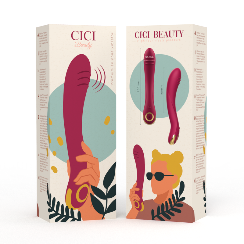 Vibratore del punto G in silicone premium CICI BEAUTY, dettaglio del prodotto con superficie liscia e design ergonomico.