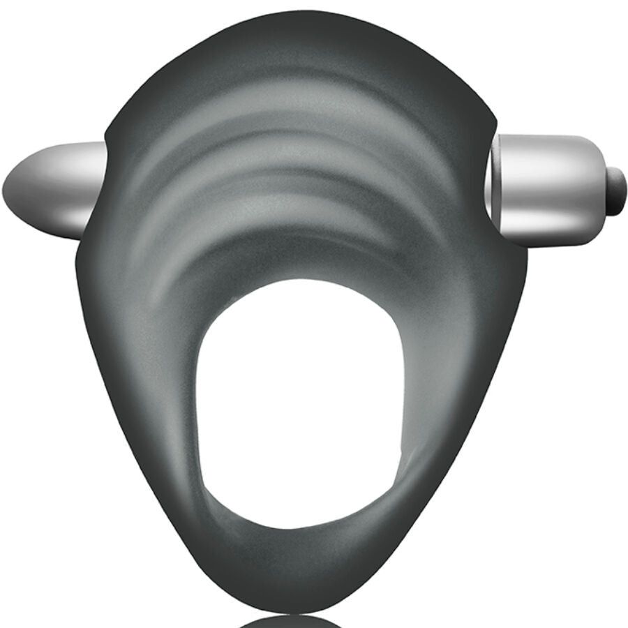 Anello vibrante per il pene CLIMAXIMUM AVIO Bullet, dispositivo in silicone nero con stimolatore vibrante, visibile in primo piano.