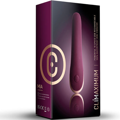 Vibratore discreto Climaximum Mia, piccolo e silenzioso, ideale per stimolazioni intime, in colore nero.