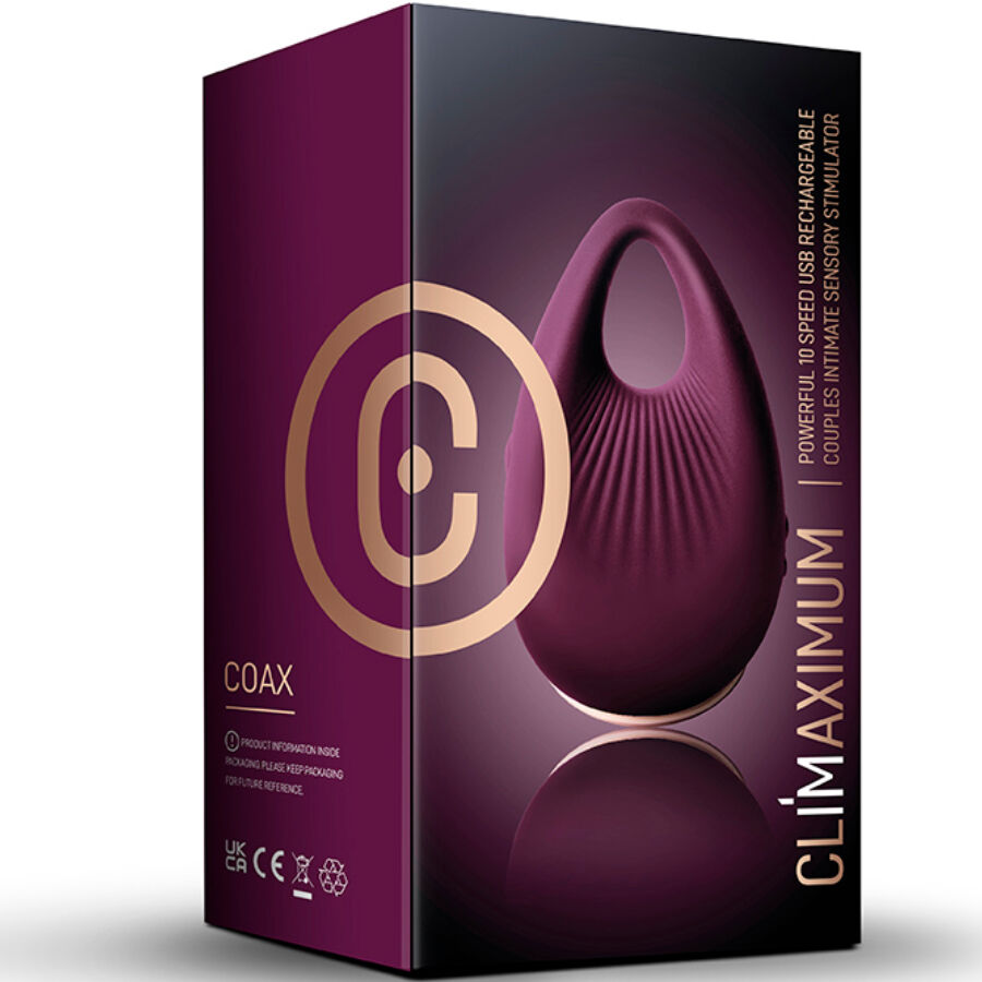 Vibratore coassiale per dita Climaximum, dispositivo di massaggio portatile e ergonomico per stimolazione manuale.