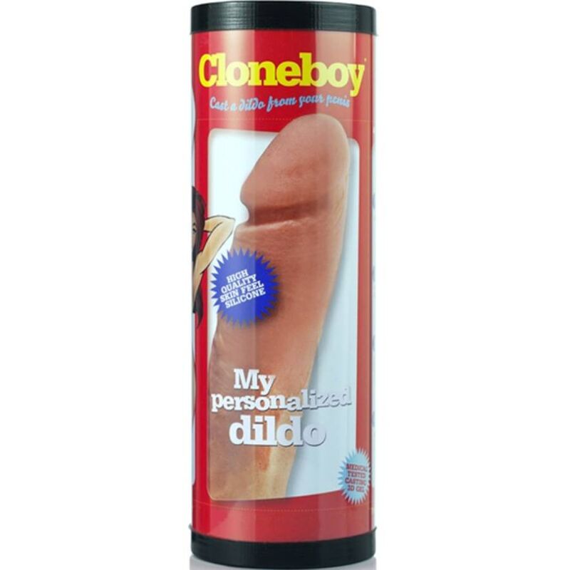 Kit per cloner del pene CLONEBOY, con dettagli e strumenti per la creazione di copie realistiche del pene.