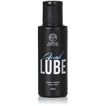 Lubrificante anale COBECO CBL da 100 ml con confezione trasparente e etichetta, prodotto per maggiore comfort e lubrificazione.