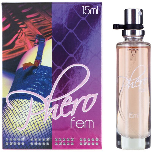 Profumo donna COBECO Pherofem Eau de Parfum da 15ml, flacone elegante e compatto, ideale per un profumo femminile seducente