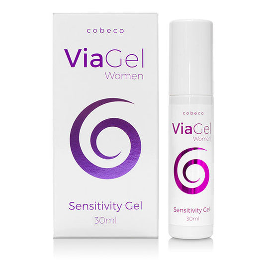 Gel intimo COBECO VIAGEL per donne, flacone da 30ml, con etichetta e tappo, visibile in primo piano nell'immagine.