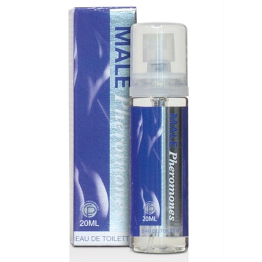 Feromoni maschili COBECO Eau de Toilette da 20 ml, confezione con spray, prodotto per attrazione e attrattiva maschile.