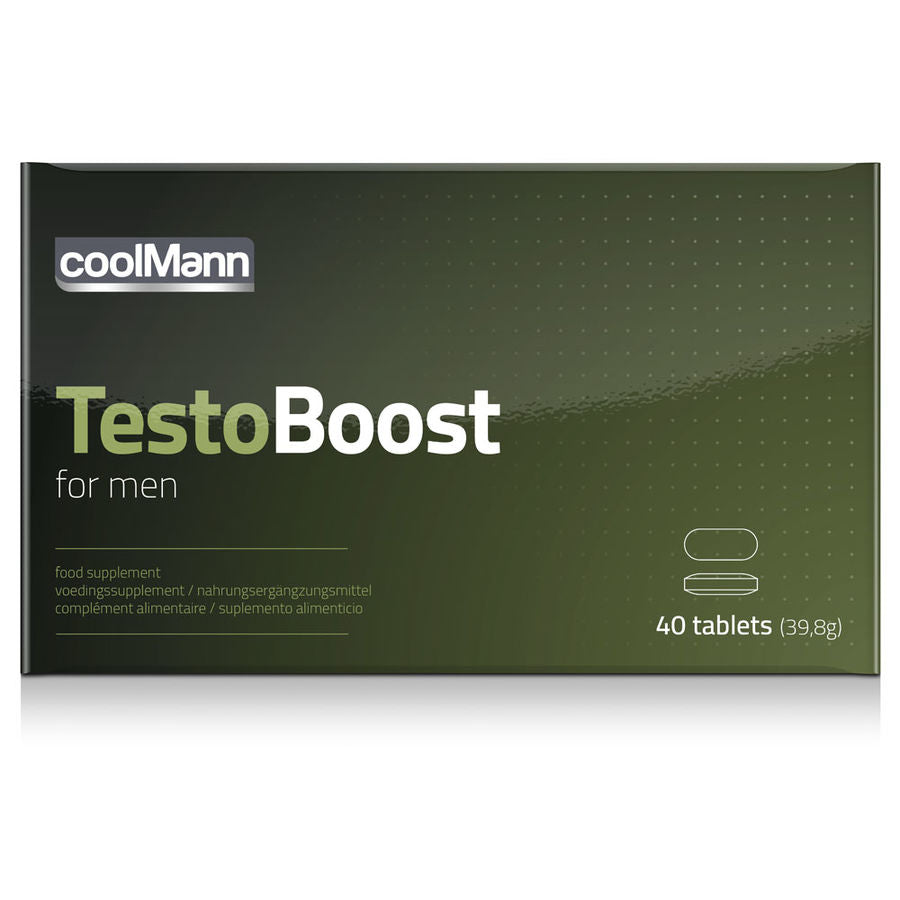 Compresse COBECO PHARMA COOLMANN TESTOBOOST, integratore naturale per il supporto della salute maschile, confezione da 40 compresse.