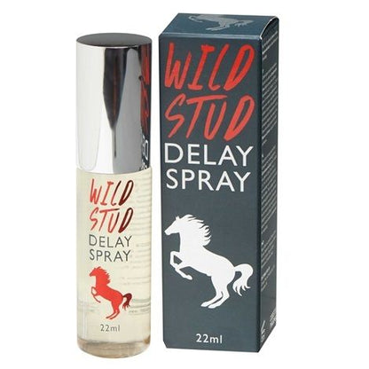 Spray ritardante Wild Stud di COBECO PHARMA, flacone con spray per prolungare la durata dell'erezione, confezione visibile