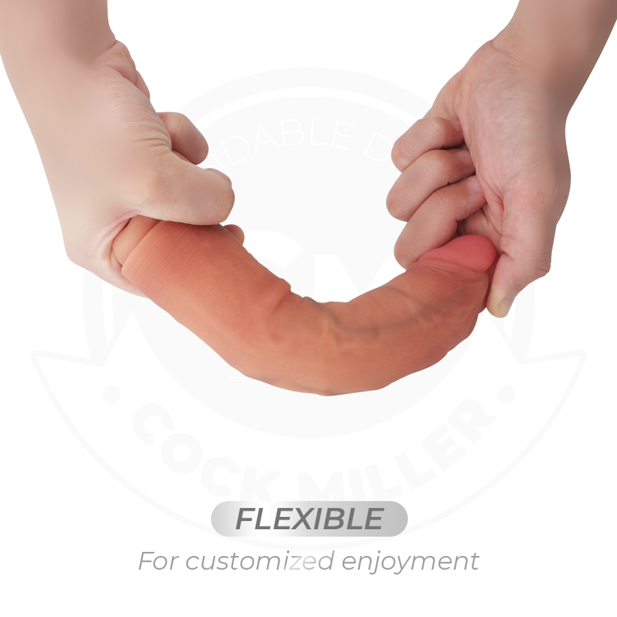 Dildo realistico COCK MILLER con ventosa e vibrazione, lunghezza di 19,5 cm, in silicone con dettagli realistici.