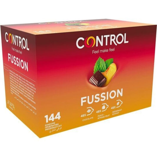 Preservativi adattivi Control Adapta Fussion in confezione da 144 unità, morbidi e flessibili per maggiore comfort