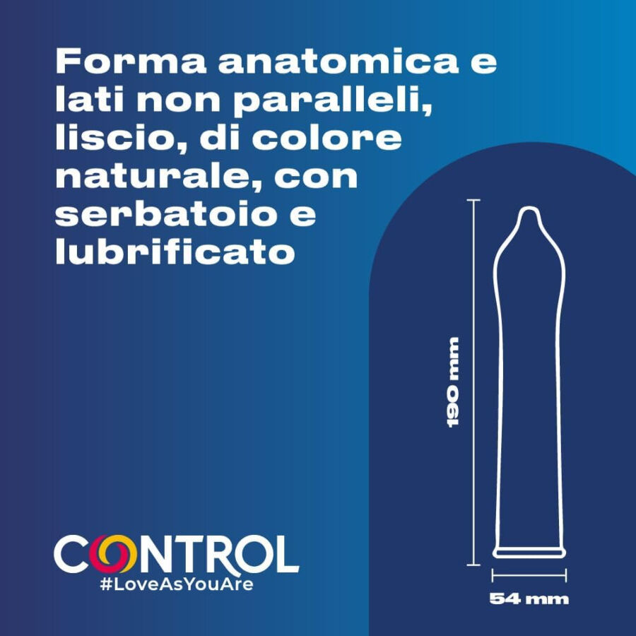 Preservativi naturali CONTROL Condoms, confezione da 144 unità, confezionati singolarmente, per protezione e piacere naturale.
