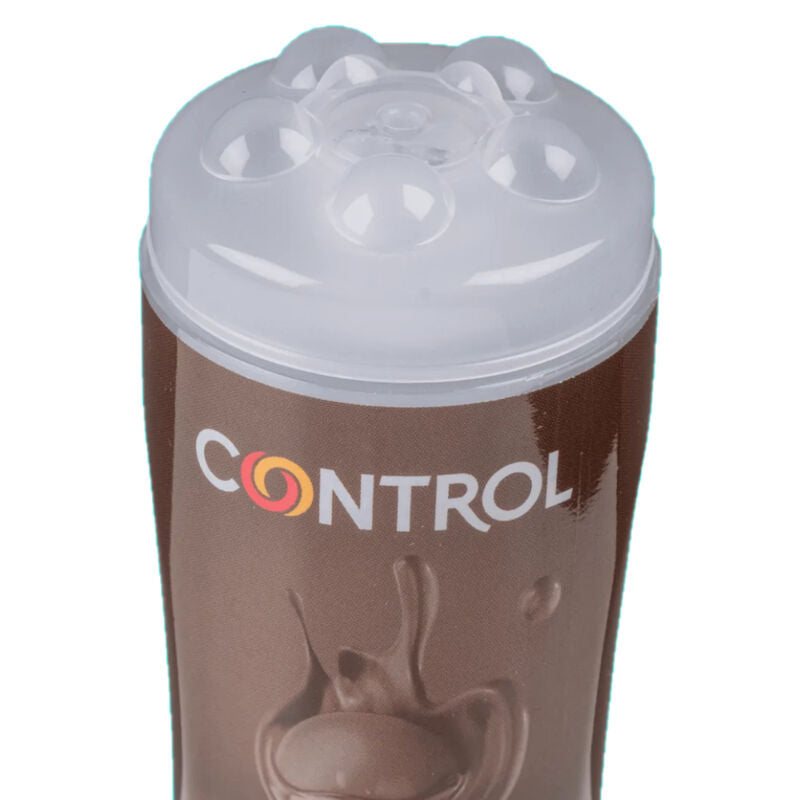 Gel da massaggio 3 in 1 Bolla di Cioccolato di CONTROL LUBES, contenuto da 200 ml, con texture cremosa e profumo di cioccolato