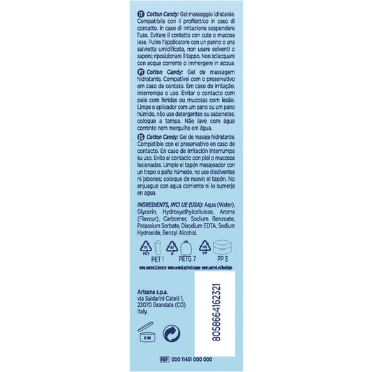 Gel da massaggio CONTROL Zucchero Fiotato 3 in 1, 200 ml, con texture morbida e profumo dolce per relax e benessere