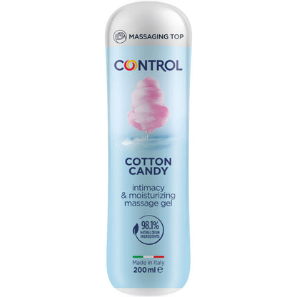Gel da massaggio CONTROL Zucchero Fiotato 3 in 1, 200 ml, con texture cremosa e delicata per massaggi rilassanti.