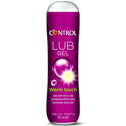Gel lubrificante CONTROL LUBES effetto calore da 75 ml, lubrificante a base di gel con sensazione di calore naturale.