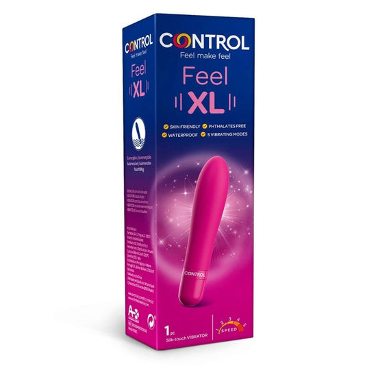 Bullet vibrante XL CONTROL FEEL BULLET VIBRANTE CONTROL TOYS, dettagli colorati e superficie liscia per stimolazione sensoriale
