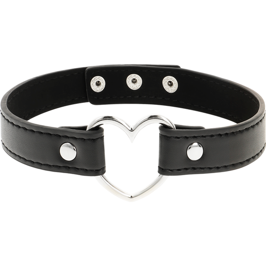 Collana in pelle vegana COQUETTE CHIC DESIRE con pendente a cuore per donna, accessorio elegante e alla moda