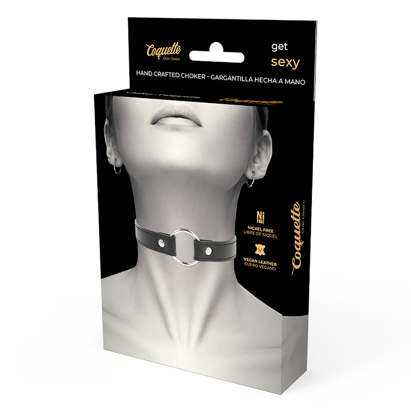 Collana in pelle vegana Coquette Chic Desire con dettagli eleganti, accessorio donna di stile moderno e sostenibile.