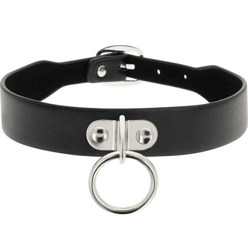 Collana in pelle vegana Coquette Chic Desire, accessorio fetish per donna, con dettagli eleganti e stile sofisticato.